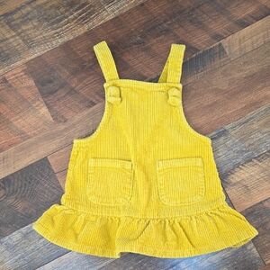 Art Class Yellow Corduroy Pinafore Jumper Dress, Size 18 Months